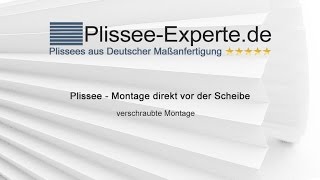 Plissee  Montage direkt vor der Scheibe [upl. by Aserehs]