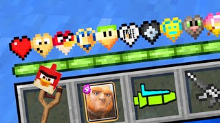 Paso MINECRAFT pero hay CORAZONES de VIDEOJUEGOS de CELULAR 🎮📱 INVICTOR 1 [upl. by Hazlett]