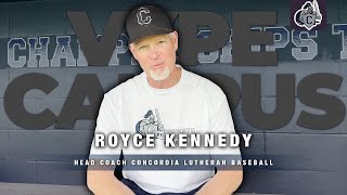 VYPE Coaches Corner Royce Kennedy Head Coach Concordia Lutheran Baseball [upl. by Niajneb]