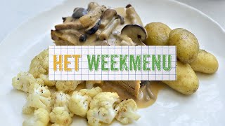 Het Weekmenu 2  Gehaktbrood met champignonroomsaus en aardappeltjes  Jan Buytaert [upl. by Nois]