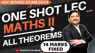 ONE SHOT MATHS 2 ALL THEOREMS  HSC BOARD EXAM 2024  इसमें से ही आएगा  hsc2024  DINESH SIR [upl. by Ayisan509]