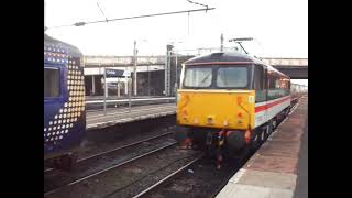 The LSLs Class 87 BR InterCity Swallow No87002 Royal Sovereign at the Carlisle Citadel Station [upl. by Adnowal]