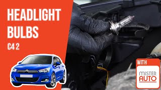 How to replace the headlight bulbs Citroën C4 mk2 💡 [upl. by Nigen]