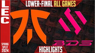 FNC vs BDS Highlights ALL GAMES  Lower Final Playoffs LEC Spring 2024  Fnatic vs Team BDS [upl. by Ravi]