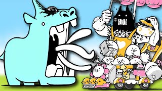 Defeating the HORRORPOTAMUS Battle Cats [upl. by Bondon]