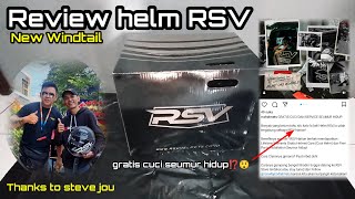 HELM RSV NEW WINDTAIL  BELI DAPET GRATIS CUCI SEUMUR HIDUP ⁉️ [upl. by Dellora]