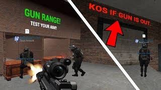 Shooting range with a KOS sign for guns  DarkRP [upl. by Rafi806]