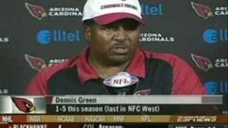 Dennis Green flips after loss to Chicago Bears [upl. by Akcirret912]