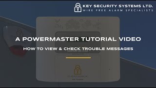 How To View Trouble Messages On The System  Visonic PowerMaster 30  Key Security Systems Ltd [upl. by Thrasher]