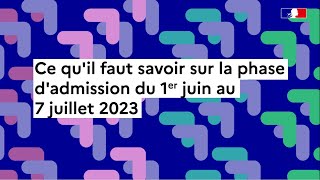 Parcoursup 2023  ce qu’il faut savoir sur la phase d’admission [upl. by Mirabelle]