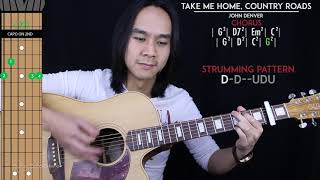 Take Me Home Country Roads Guitar Cover Acoustic  John Denver 🎸 Tabs  Chords [upl. by Annwahs523]