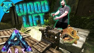 ARK Aberration Building the Man Powered Wooden Elevator and Lifting Dinos to the Base S1E6 [upl. by Muriah]