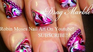 No Water Needed  DIY Marble nail art Tutorial [upl. by Tiler]