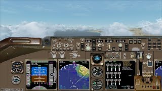 FSX  B747400  PW4060 engine sounds  fd and xviews  approachlanding [upl. by Drofwarc332]