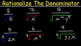 Rationalize the Denominator and Simplify With Radicals Variables Square Roots Cube Roots Algebra [upl. by Tower]