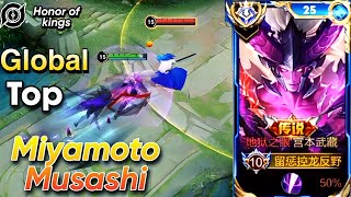 Honor of kings  Top Global Musashi Gameplay [upl. by Margot757]