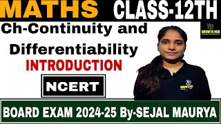 CONTINUITY AND DIFFERENTIABILITY PART1  MATHS  CLASS  12TH  BOARD EXAM 2025 [upl. by Toback599]