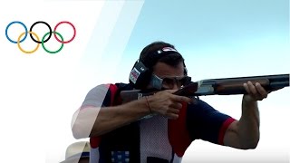 Croatias Glasnovic wins gold in Mens Shotgun Trap [upl. by Elleira]