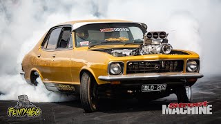 BLO202  6 CYLINDER BURNOUT WINNER AT SUMMERNATS 33 with Celebration Shoey [upl. by Luisa]