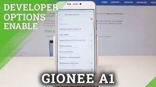 Developer Options GIONEE A1  Enable OEM Unlock amp USB Debugging [upl. by Ecirtal731]