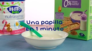 Cómo preparar una papilla de cereales en plato  Hero Baby [upl. by Townsend]