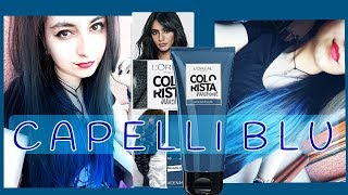 🌊 Capelli blu o azzurri denim con Colorista LOréal Washout 💙 e una breve hair story 3 [upl. by Selohcin]