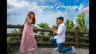 SURPRISE PROPOSAL of Denesh amp Nisha by Jobest [upl. by Nnyllatsyrc94]