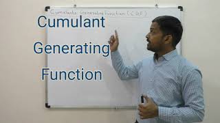 Cumulant Generating Function  CGF  Definition  Relation between CGF and MGF  Gourav Manjrekar [upl. by Owiat25]