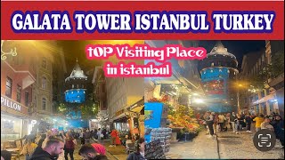 Galata Tower  gaattowe Istanbul Turkey 🇹🇷  visiting place  istanbul turkey viste turkeyvisa [upl. by Esinel]