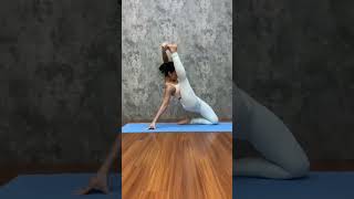 Test hip opening and hamstring flexibility yoga yogapose emmameowyoga shorts hamstringstretches [upl. by Anelys955]