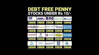 DEBT FREE PENNY STOCKS UNDER Rs 10 📈  Best Stock For Long Term stockmarket [upl. by Llemej911]