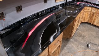 Brandons Brand New Epoxy Countertops  Kitchen Transformation Part 1 [upl. by Stillman]