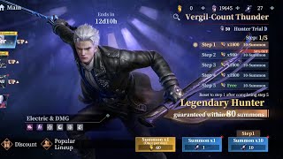 VERY SAD  F2P SUMMON VERGIL RERUN CT 19645 GEMS  TICKET 37 HUNTER56 TICKET WEAPON  DMCPOC [upl. by Iel]