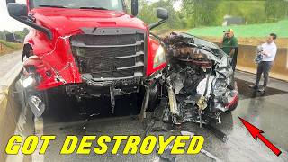 BEST OF SEMITRUCK CRASHES  Road Rage Hit and run Brake checks  COMPILATION 2024 [upl. by Osrit]