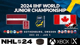 WJC 2024  8  Group A  Latvia vs Canada [upl. by Ayo931]