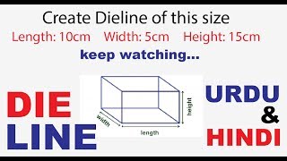 How to Make Carton Box Dieline in URDU  HINDI [upl. by Neit]