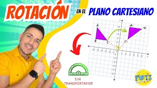 ROTACIÓN EN EL PLANO CARTESIANO  Método asombroso sin utilizar transportador [upl. by Ellerad]