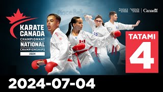 2024 Karate Canada National Championships 🥋 Day 1  Tatami 4 July 4 2024 [upl. by Anifares]