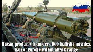 Russia Produces Iskander1000 Ballistic Missiles half of Europe within range [upl. by Anih]