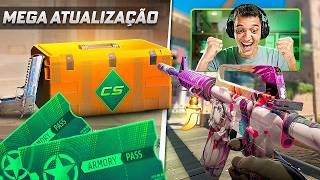 A MAIOR ATUALIZAÇÃO DO CS 2 CHAVEIROS MAIS DE 100 SKINS NOVAS PASSE DE BATALHA e muito mais [upl. by Aiken]