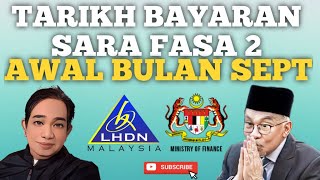 TARIKH BAYARAN DAN PENERIMA BANTUAN SARA RM300 DAN RM600 [upl. by Carilla]