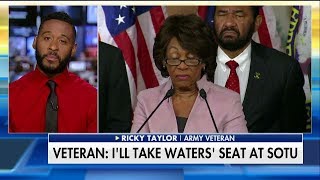 Veteran offers to take Rep Maxine Waters SOTU seat [upl. by Ytte]