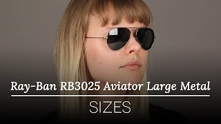 RayBan RB3025 Aviator Large Metal Vs RayBan RB3044 Aviator Small Metal Size Comparison [upl. by Lombard]