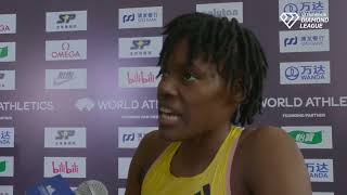 Marileidy Paulino Felt Good But Not Happy With Time After Shanghai 400m Win in 5089 In Spanish [upl. by Phippen]