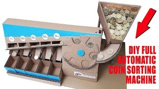 DIY Full Automatic Coin Sorting Machine V3 How To Make Coin Sorting Machine [upl. by Annai]