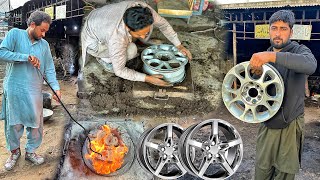 For the first time Car Alloy Rims are Manufactured From Aluminum Waste in The Old Fashioned way [upl. by Nyraa]