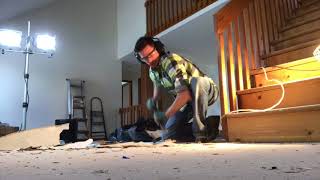 How to Remove GluedStapled Underlayment from Subfloor [upl. by Ewen792]