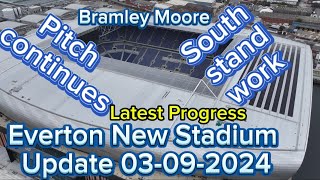 Bramley Moore Dock Everton new stadium Update 03092024 Extra Close Up Shots in 4K [upl. by Ivets757]