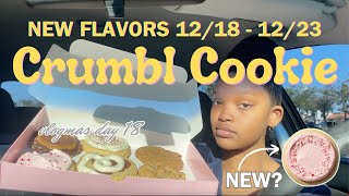 Crumbl Cookies Review  NEW Peppermint Ice Cream  MORE Flavors 🍪  Vlogmas Day 18 [upl. by Tilagram]