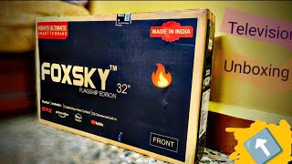 Unboxing the Budget Beast Foxsky 32quot Android TV [upl. by Aicek]